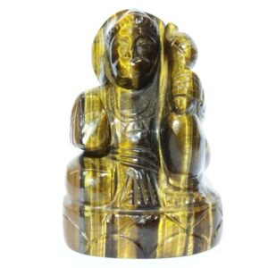 Natural Tiger Eye Hanuman ji Idol Abhimantrit & Certified 255 Gram - Image 1