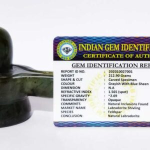 Natural Labradorite Shivling Abhimantrit & Certified 211 Gram - Image 2