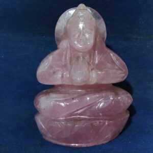 Natural Rose Quartz Parvati Ji Idol Abhimantrit & Certified 251 Gram - Image 5