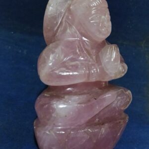 Natural Rose Quartz Parvati Ji Idol Abhimantrit & Certified 251 Gram - Image 4