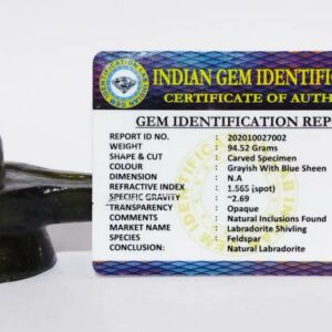 Natural Labradorite Shivling Abhimantrit & Certified 94 Gram - Image 2