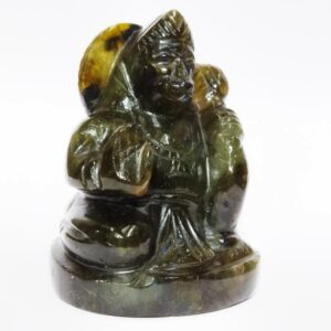 Natural Labradorite Hanuman ji Idol Abhimantrit  & Certified 195 Gram - Image 6