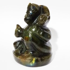 Natural Labradorite Hanuman ji Idol Abhimantrit  & Certified 195 Gram - Image 4