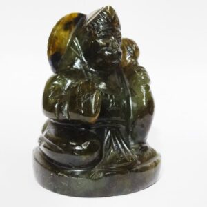Natural Labradorite Hanuman ji Idol Abhimantrit  & Certified 195 Gram - Image 2
