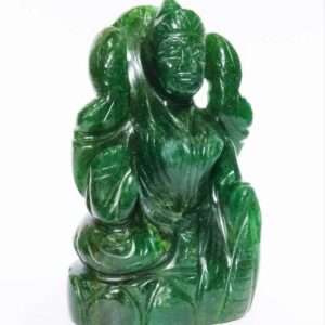 Green Aventurine Laxmi ji Idol Abhimantrit & Certified 230 Gram - Image 5