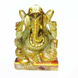 Light Green Aventurine Ganesh ji  Idol Certified & Abhimantrit 401 Gram - Image 3