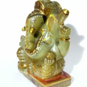 Light Green Aventurine Ganesh ji  Idol Certified & Abhimantrit 401 Gram - Image 4