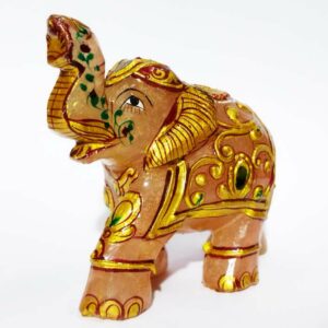 Natural Rose Quartz Elephant Abhimantrit & Certified 133 Gram - Image 4