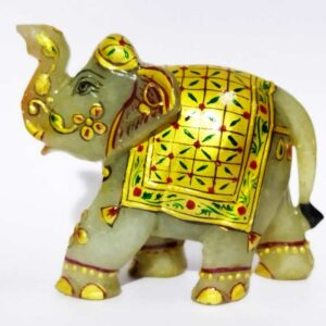 Light Green Aventurine Elephant Figure 221 Gram Abhimantrit & Certified - Image 3