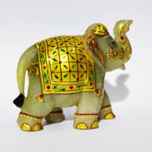 Light Green Aventurine Elephant Figure 221 Gram Abhimantrit & Certified - Image 4