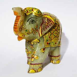 Light Green Aventurine Elephant Figure 221 Gram Abhimantrit & Certified - Image 5