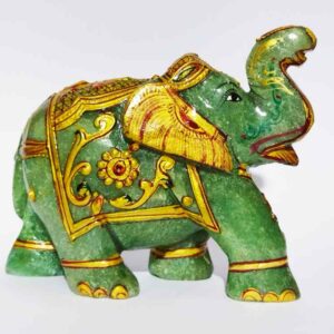 Green Aventurine Elephant Figure 261 Gram Abhimantrit & Certified - Image 4