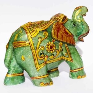 Green Aventurine Elephant Figure 261 Gram Abhimantrit & Certified - Image 5