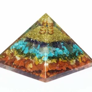 Natural Multicolor Orgone Pyramid Abhimantrit & Certified 221 Gram - Image 3