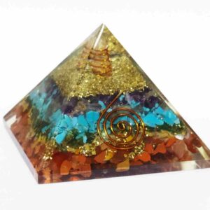 Natural Multicolor Orgone Pyramid Abhimantrit & Certified 221 Gram - Image 5