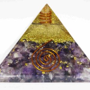 Natural Purple Orgone Pyramid Certified & Abhimantrit 221 Gram - Image 3