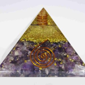 Natural Purple Orgone Pyramid Certified & Abhimantrit 221 Gram - Image 4