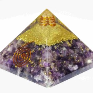 Natural Purple Orgone Pyramid Certified & Abhimantrit 221 Gram - Image 1