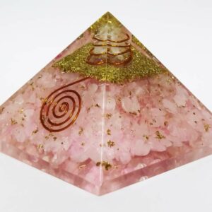 Genuine Rose Quartz (Pinkish) Orgone Pyramid & Certified - 221 Gram - Image 1