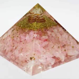 Genuine Rose Quartz (Pinkish) Orgone Pyramid & Certified - 221 Gram - Image 3