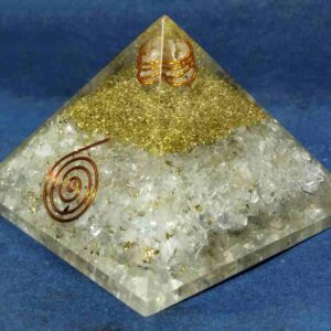 Original Whitish Orgone Pyramid Abhimantrit & Certified 221 Gram - Image 1