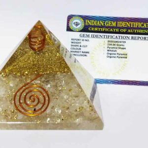 Original Whitish Orgone Pyramid Abhimantrit & Certified 221 Gram - Image 2