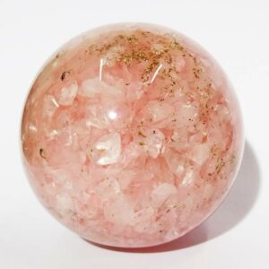 Natural Rose Quartz (Pinkish) Orgone Ball & Certified 221 Gram - Image 3