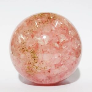 Natural Rose Quartz (Pinkish) Orgone Ball & Certified 221 Gram - Image 4