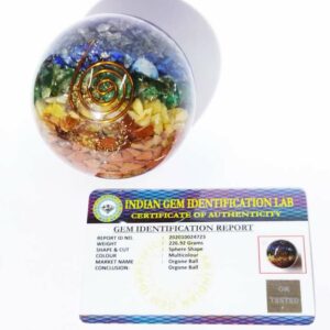 Original Multicolor Orgone Ball & Certified 221 Gram - Image 2
