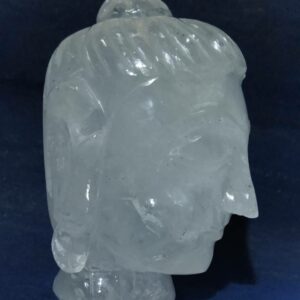 Genuine Sphatik (Crystal) Buddha Head Idol Certified & Abhimantrit 546 Gram - Image 5