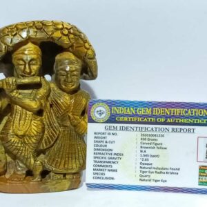 Original Tiger Eye Radha Krishna Abhimantrit & Certified 450 Gram - Image 4