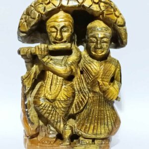 Original Tiger Eye Radha Krishna Abhimantrit & Certified 450 Gram - Image 1