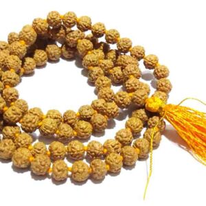 Natural 5 Mukhi Rudraksha Mala (Semi Pathri) & Certified 7mm - Image 3