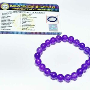 Abhimantrit Amethyst Bracelet Certified - Stylish & Unique - Image 2