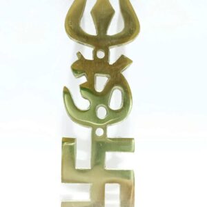 Ashtadhatu Trishakti Yantra Swastik Om Trishul - Original Ashtdhatu - Image 2