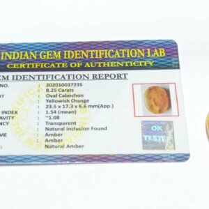 Original Amber stone 8.25 carat - Certified & Abhimantrit - Image 2