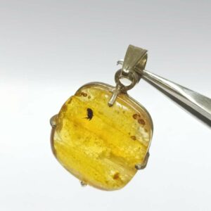 Natural Amber stone 6.25 carat In Silver Locket - Certified & Abhimantrit - Image 5