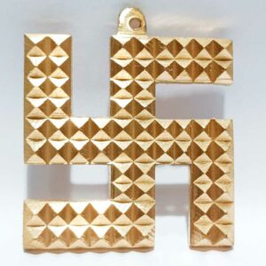 Abhimantrit Copper Swastik Pyramid - Wall Hanging, Original & Natural - Image 2