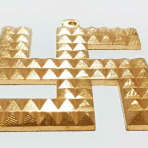 Abhimantrit Copper Swastik Pyramid - Wall Hanging, Original & Natural - Image 3