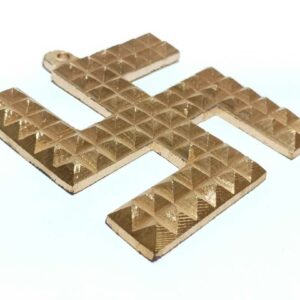 Abhimantrit Copper Swastik Pyramid - Wall Hanging, Original & Natural - Image 4