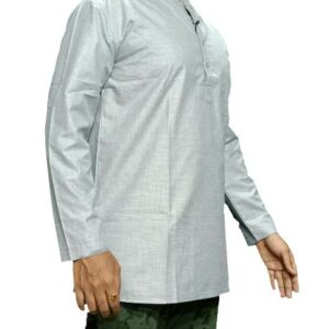 OPP Kurta Grey Color - Full Young Generation - 100% Cotton Fabric - Image 3