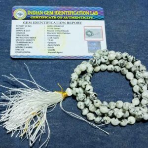 Unique Blackish Hakik Mala Abhimantrit & Certified 6 mm 108 Bead - Image 2