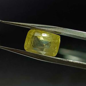 Abhimantrit Srilankan Pukhraj Yellow Sapphire 6 Carat - Origin Tested, Certified - Image 1