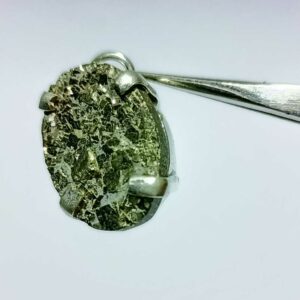 Natural Pyrite Locket -Certified, Lab Tested, Abhimantrit & Original - Image 2