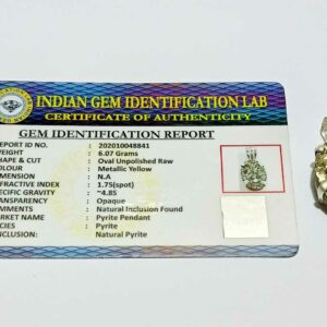 Natural Pyrite Locket -Certified, Lab Tested, Abhimantrit & Original - Image 5