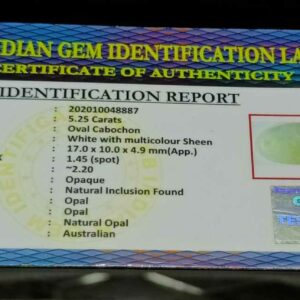 Abhimantrit Fire Opal Stone, Origin Tested - 5.25 Carat Certified - Image 5
