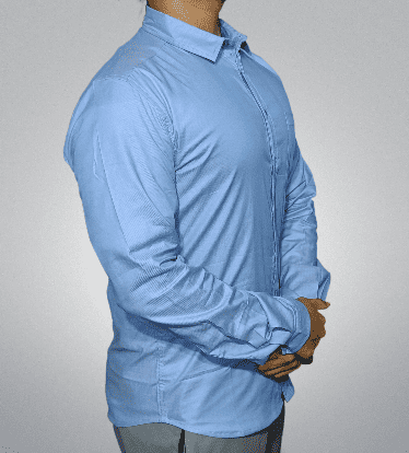 todayful useful chambray shirts スカイブルー Men's Sky Blue Chambray Cotton Shirt for Everyday Wear – Shivaago