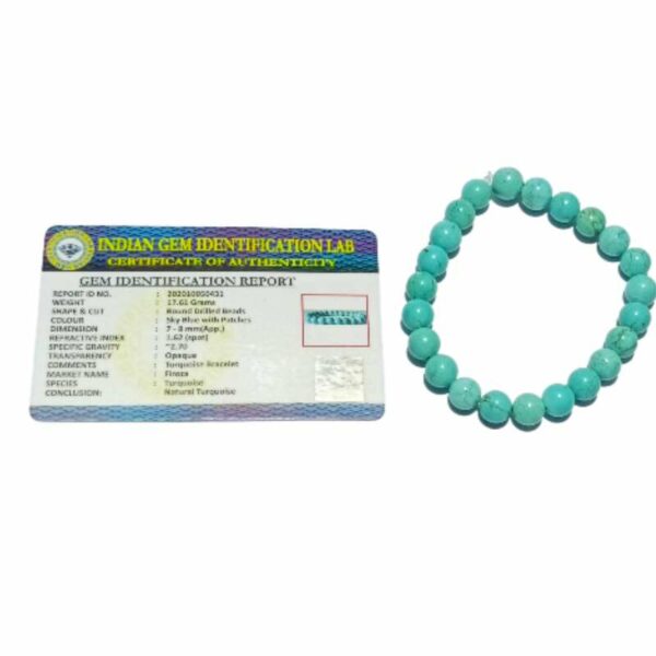 Amazon.com: DHYANARSH Original Certifed Natural Phiroza (Firoza/Turquoise)  Stone Bracelet 8mm Gorgeous Semi-Precious Gemstones Healing Phiroza (Firoza)  Beaded Bracelet Unisex with adjustable size thread: Clothing, Shoes &  Jewelry