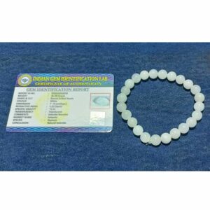 Mantrit (Energized) Selenite Bracelet Certified & Authentic With Lab Certification - Image 3