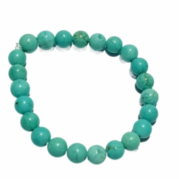 Lab Certified Original Firoza Bracelet (Turquoise) & Abhimantrit Elastic  Bracelet